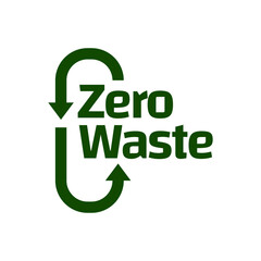 Zero waste labels. Green eco friendly label