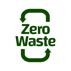Zero waste labels. Green eco friendly label