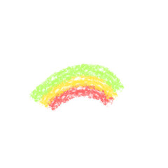 Rainbow Drawn with Crayons