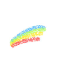 Rainbow Drawn with Crayons
