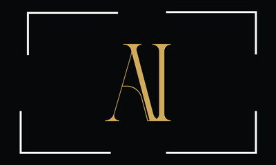 AI, IA, A, I, Abstract Letters Logo Monogram