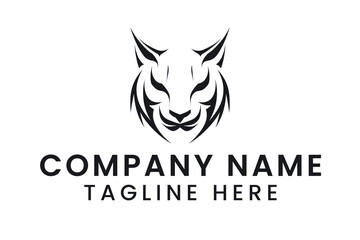 wild cat Minimal Vector Logo Design Tshirt Sublimation Illustration design	