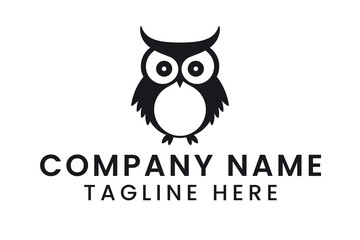 owl on white Minimal Vector Logo Design Tshirt Sublimation Illustration design	