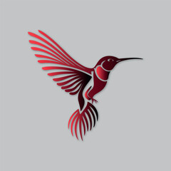 hummingbird modern logo design vector template  
