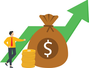 Investment Financial growth, increasing Capital and Profits, Wealth and Saving concept,

