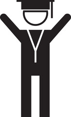 Graduated Student Glyph Icon