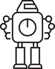 cute robot character icon