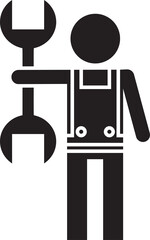 Handyman Holding Wrench