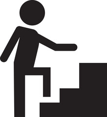 Person Walking Up Stair