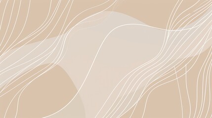 aesthetic shapes, abstract line art, white lines, beige background, space between elements, simple