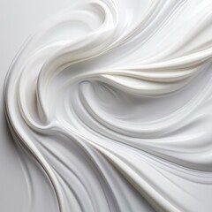 Obraz premium Closeup abstract of milk swirl background with some smooth lines