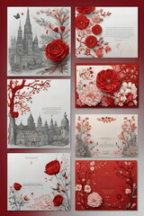 Martisor Day Template Background for Social Media, Space for Text