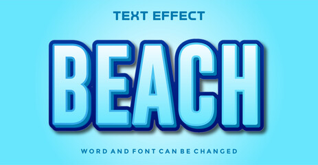 Obraz premium Beach editable text effect