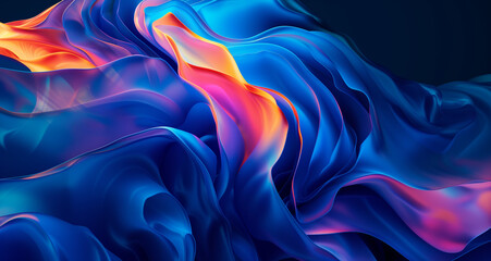 Obraz premium image of a colorful, abstract blue background, opacity and translucency use screen tones, fluid gestures,monochromatic intensity,