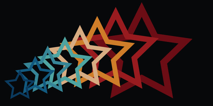 Color Star Vector