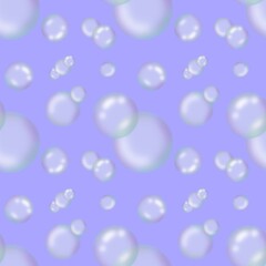 seamless pattern with soap bubbles