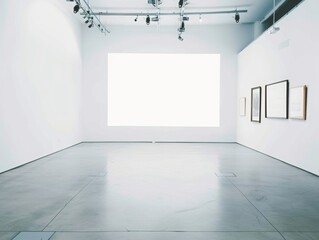 an empty white blank wall in an art gallery