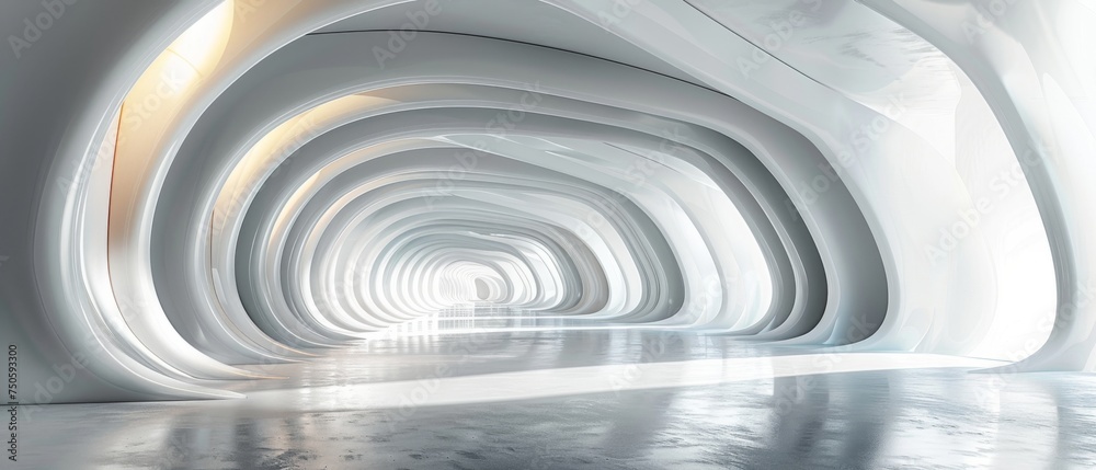 Aufkleber perspective of future design buildings based on white space architecture