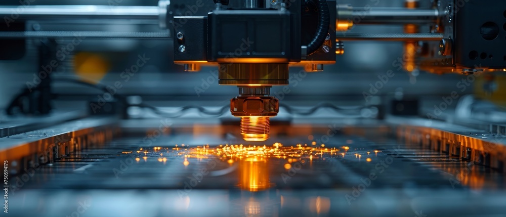 Poster Working mechanism of the 3D printer during the process.