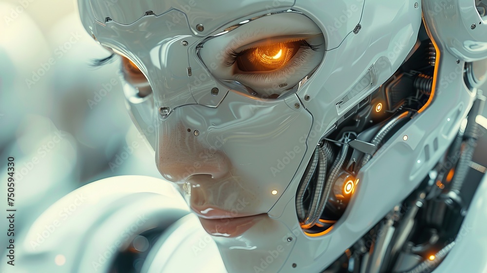 Poster concept of ai (artificial intelligence).