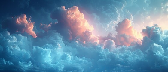 Fototapeta na wymiar The cloud square is blue in color