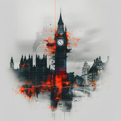 Big Ben London illustration art