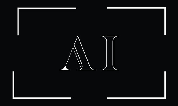 AI, IA, A, I, Abstract Letters Logo Monogram