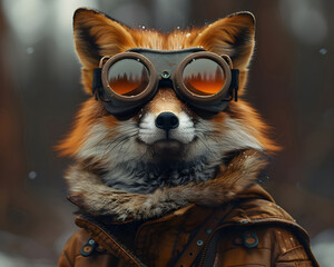 fox wearing virtual reality glasses