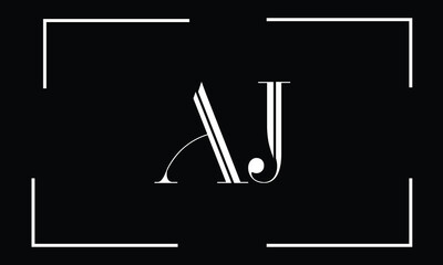 AJ, JA, A, J, Abstract Letters Logo Monogram