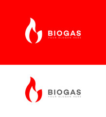 Biogas Logo Icon Brand Identity Sign Symbol Template  - obrazy, fototapety, plakaty