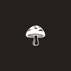 Oyster mushroom logo design, food consumption mushroom silhouette vector illustration