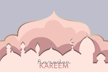 Ramadan Kareem greeting card template.