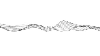 Fototapeta premium Abstract digital dot wave of particles background. Futuristic point wave. Dot halftone wave pattern abstract background.