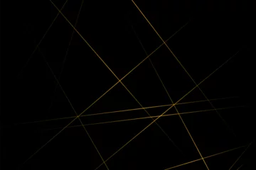 Fotobehang Abstract black with gold lines, triangles background modern design. Vector illustration EPS 10. © Yuriy
