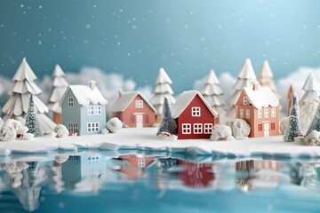 Charming Christmas Village in Winter Wonderland
