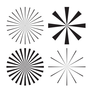 Radial sun burst sun rays starburst, shine sunburst radial, circular shape rays used in star brast background .Isolated on white background in eps 10.
