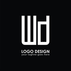 WD WD Logo Design, Creative Minimal Letter WD WD Monogram