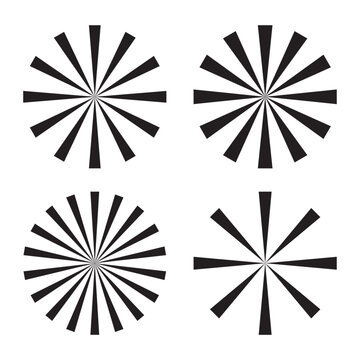 Radial sun burst sun rays starburst, shine sunburst radial, circular shape rays used in star brast background .Isolated on white background in eps 10.