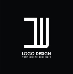 DW DW Logo Design, Creative Minimal Letter DW DW Monogram