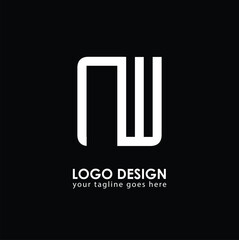 NW NW Logo Design, Creative Minimal Letter NW NW Monogram
