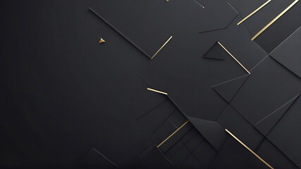 Dark golden stroke abstract background art style, geometric design. Minimalistic shapes composition