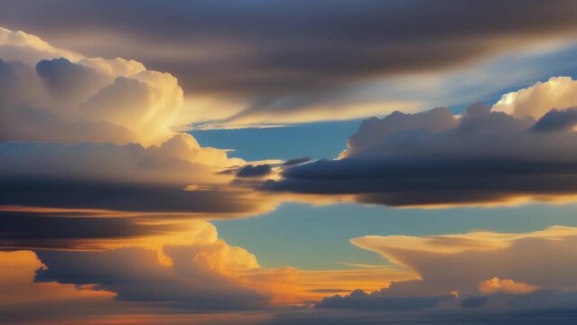In a symphony of light, the sunrise unveils its majestic glory, casting a spellbinding spell over the ever-changing clouds. Time lapse. 4K.
