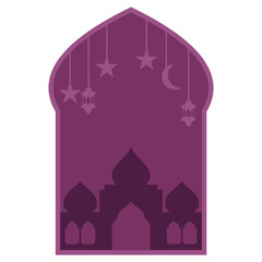 Islamic Arch Window Doors And Mosque Silhouette