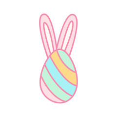 Easter egg with pink bunny ears - 750609368