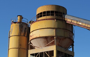 Golden Factory: Standing Tall Against the Sky