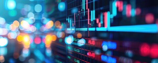 Obraz premium A mesmerizing display of musical wavelengths illuminated by the vibrant hues of laser light, casting a spellbinding aura over the night.