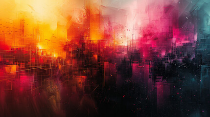 Immerse yourself in the captivating beauty of an abstract grid and structure background, where geometric shapes and patterns cascade across the canvas, creating a dynamic visual la