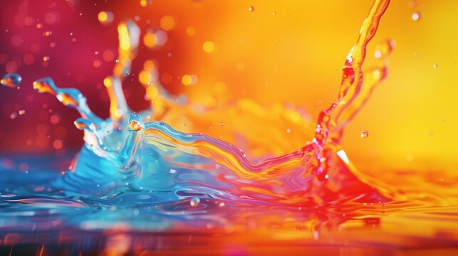 Colorful water splas background