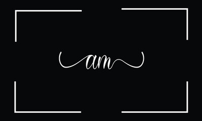 AM, MA, A, M, Abstract Letters Logo Monogram
