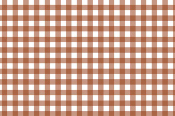 gingham pattern illustrator vector, brown and white gingham pattern design for cloth, brown line pattern design for fabric,